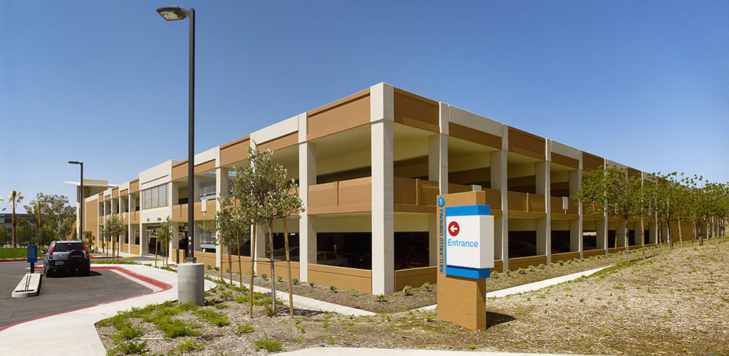 Slideshow image for CSU San Bernardino Parking Structures 101 & 102 and Parking Services Building